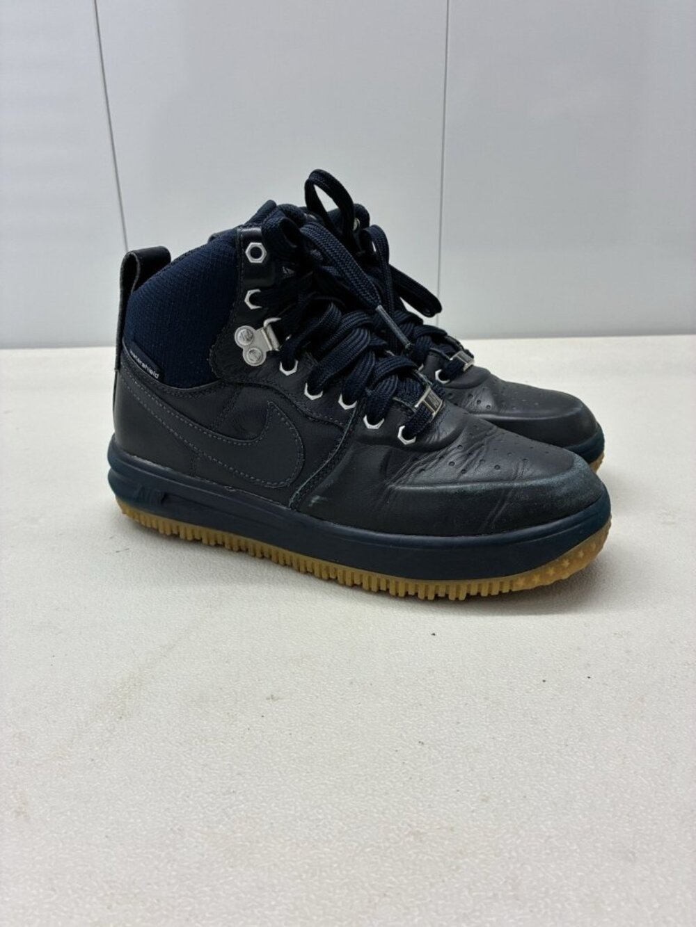 NIKE LUNAR FORCE 1 SNEAKERBOOT GS DARK OBSIDIAN SZ 4Y 706803-401